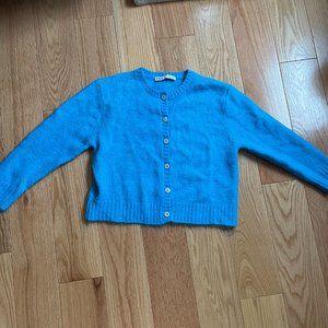 NWOT Bright Blue Zara Mohair Sweater, Size L